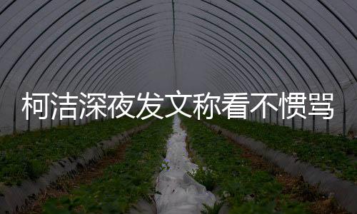 柯洁深夜发文称看不惯骂韩国队脏的 跟风黑显得无知又酸